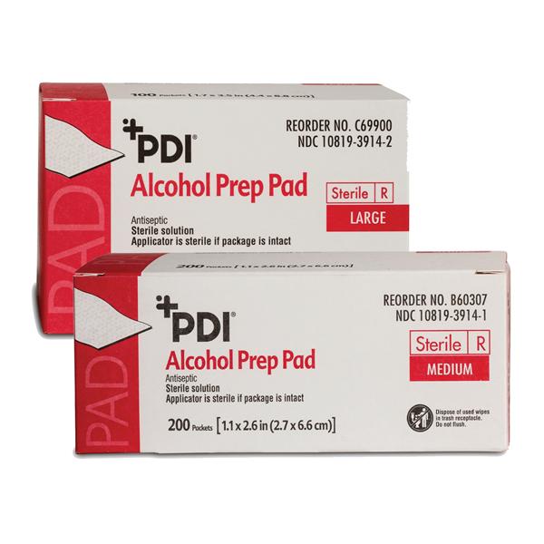 Pad Prep Alcohol Large 100/Bx, 10 BX/CA